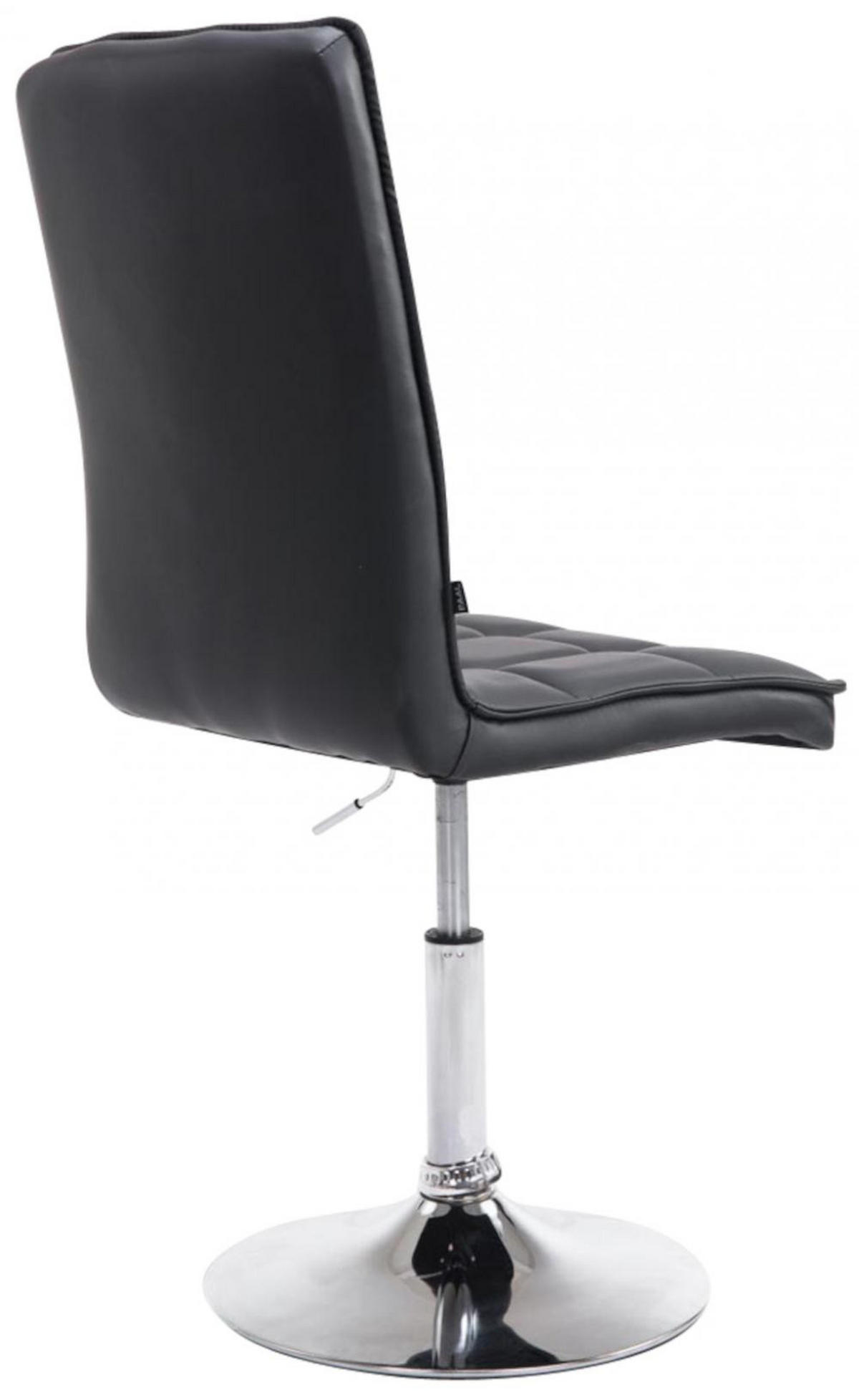 DREHSTUHL 2er Set Lederlook schwarz - Chromfarben/Schwarz, Textil/Metall (43/90/59cm) - CLP