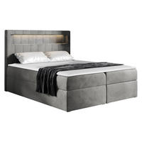 BOXBETT Aspen - Grau, Holz/Textil (200/200cm) - MIRJAN24