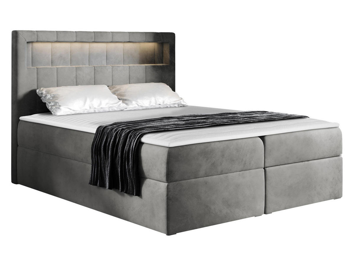 BOXBETT Aspen - Grau, Holz/Textil (200/200cm) - MIRJAN24
