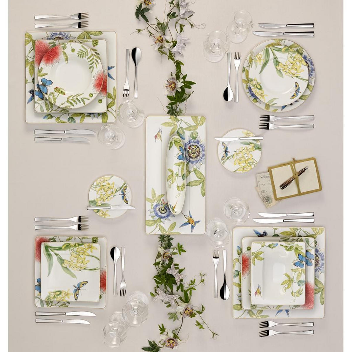 MOKKA- / ESPRESSOUNTERTASSEN Amazonia Anmut bunt ø 12 cm 6er Set - Multicolor, Keramik (12cm) - Villeroy & Boch