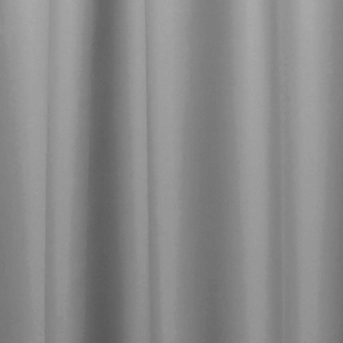 DUSCHVORHANG Grau schlicht schimmelresistent mit Haken - Grau, Kunststoff (180/180cm) - MCBOSON