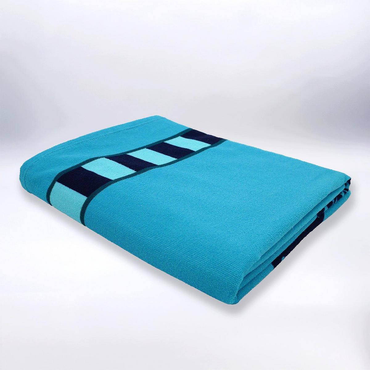 STRANDTUCH XL Mikrofaser Blau 140x170 220g/m² - Galapagos - Blau, Textil (140/170cm) - LE COMPTOIR DE LA PLAGE