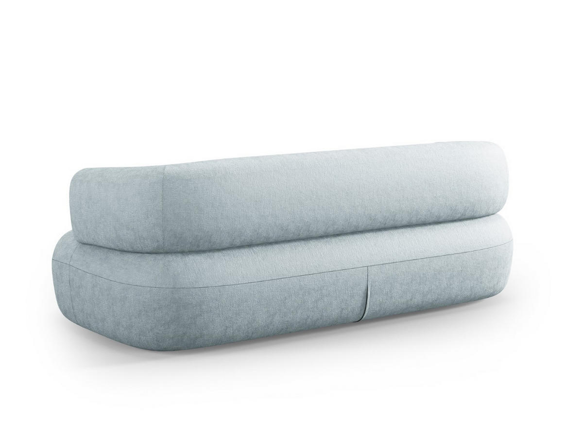 SOFA Jenny aus Chenille-Stoff hellblau 3 Sitzplätze - Hellblau, Textil (90/73/178cm) - Micadoni