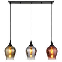HÄNGELEUCHTE Metall Bunt 3-Flammig - Multicolor, Glas (83/18/120cm) - Globo Lighting