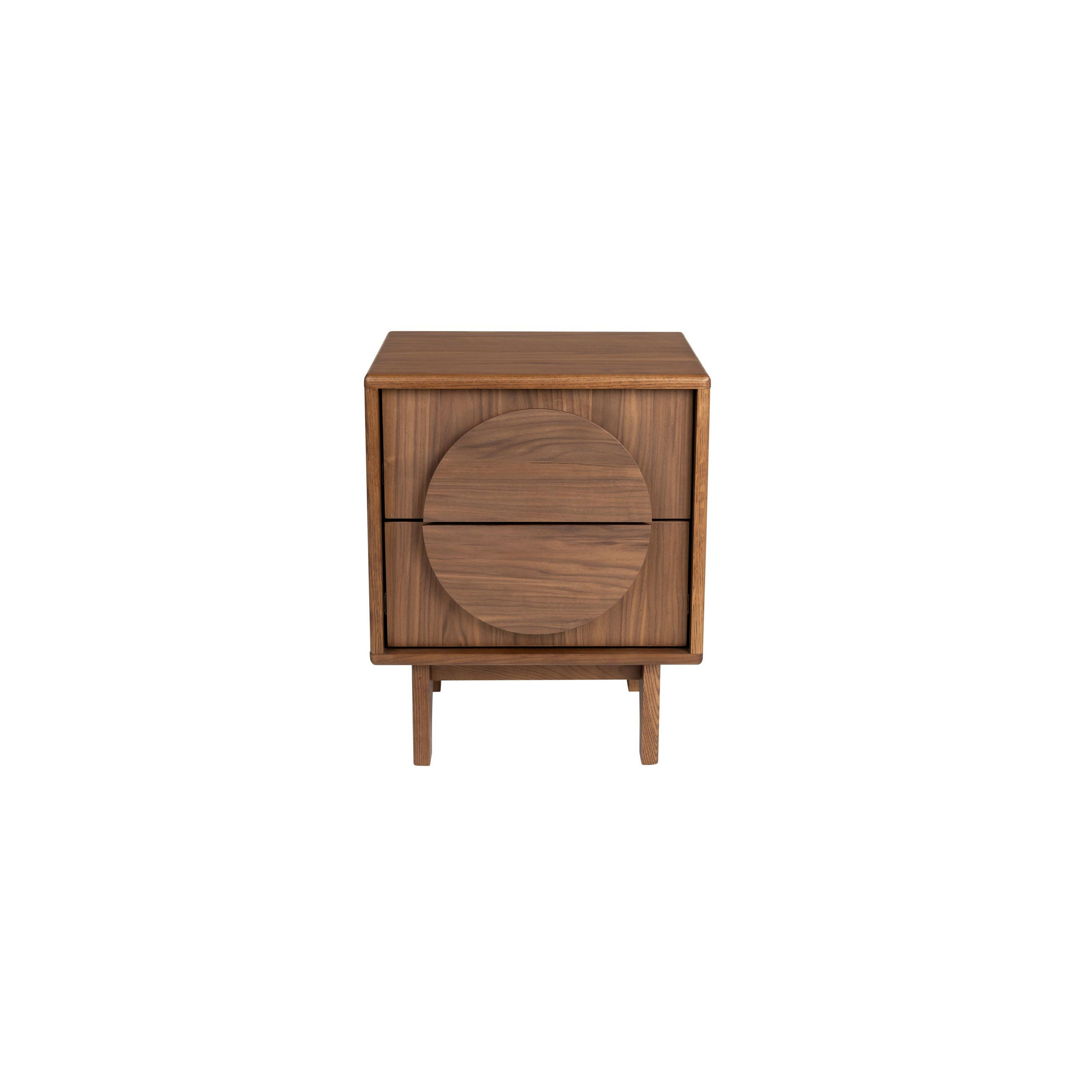 BEISTELLTISCH Groove Walnussholz - Braun, Holzwerkstoff (45/40/55cm) - Zuiver