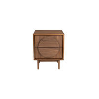 BEISTELLTISCH Groove Walnussholz - Braun, Holzwerkstoff (45/40/55cm) - Zuiver