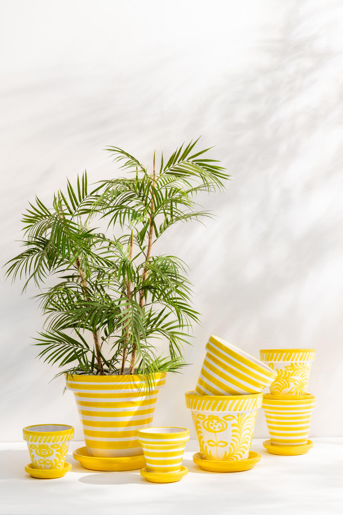 BLUMENTOPF GRANADA PATTERN - Töpferei - Gelb - S - Ø 21 cm - Multicolor, Keramik (21/19cm) - J-Line