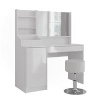 SCHMINKTISCH Sherry Weiß/Weiß Hochglanz 119.8 cm 4 Teile - Weiß Hochglanz, Holzwerkstoff (119.8/76/50.1cm) - Vicco