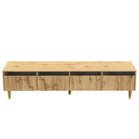 TV Lowboard 178 cm, 4 Schubladen, Holzoptik, Stauraum - Braun, Holz (178/45/35cm)