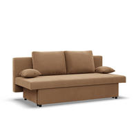 SOFA 3-SITZER MIT SCHLAFFUNKTION NOLA Braun - Braun, Textil (86/85/191cm) - Mebligo