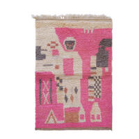 BERBERTEPPICH aus reiner Wolle 105x 153 cm - Pink, Naturmaterialien (105/153cm) - AFK Living