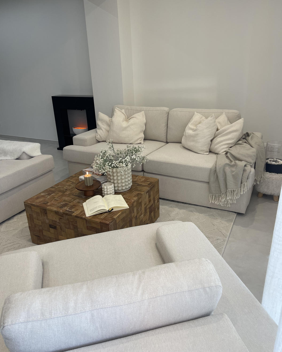 3-SITZER-SOFA hellbeige Alla - Beige, Textil (208/86/112cm) - Beliani