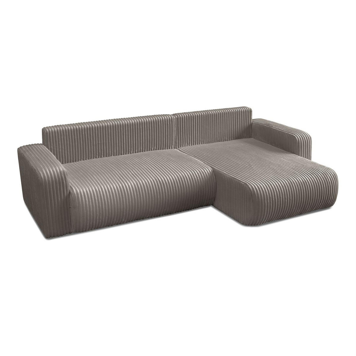 Ecksofa PRESTIGE SOFT mit Schlaffunktion und Bettkasten, Tilia 11 - Taupe, Textil (277/143cm) - Lookway