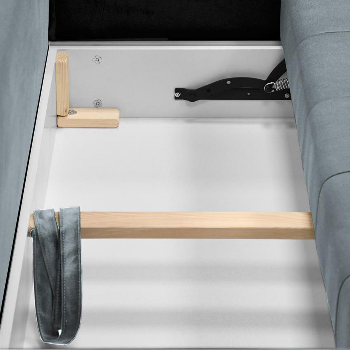 ROHOVÁ POHOVKA Halant s úložným prostorem, univerzální otoman, velurová látka, světle šedá - světle šedá, textil (220/140cm) - Beautysofa
