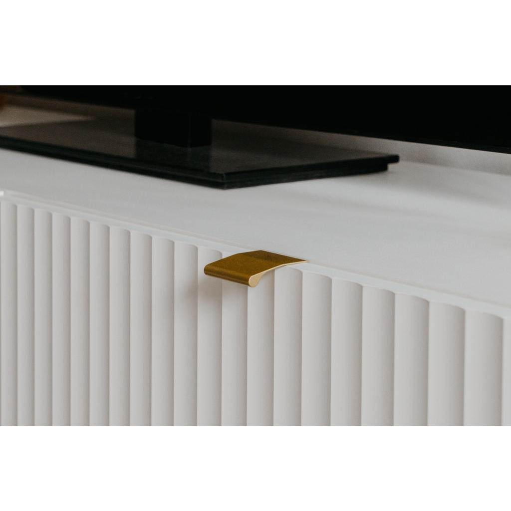 Thumbnail - Furn.Design Sideboard, Weiß, Gold, Holzwerkstoff, Nachbildung, Uni, 2 Fächer, 3 Schubladen, eckig, 179x90x41 cm, Wohnzim...