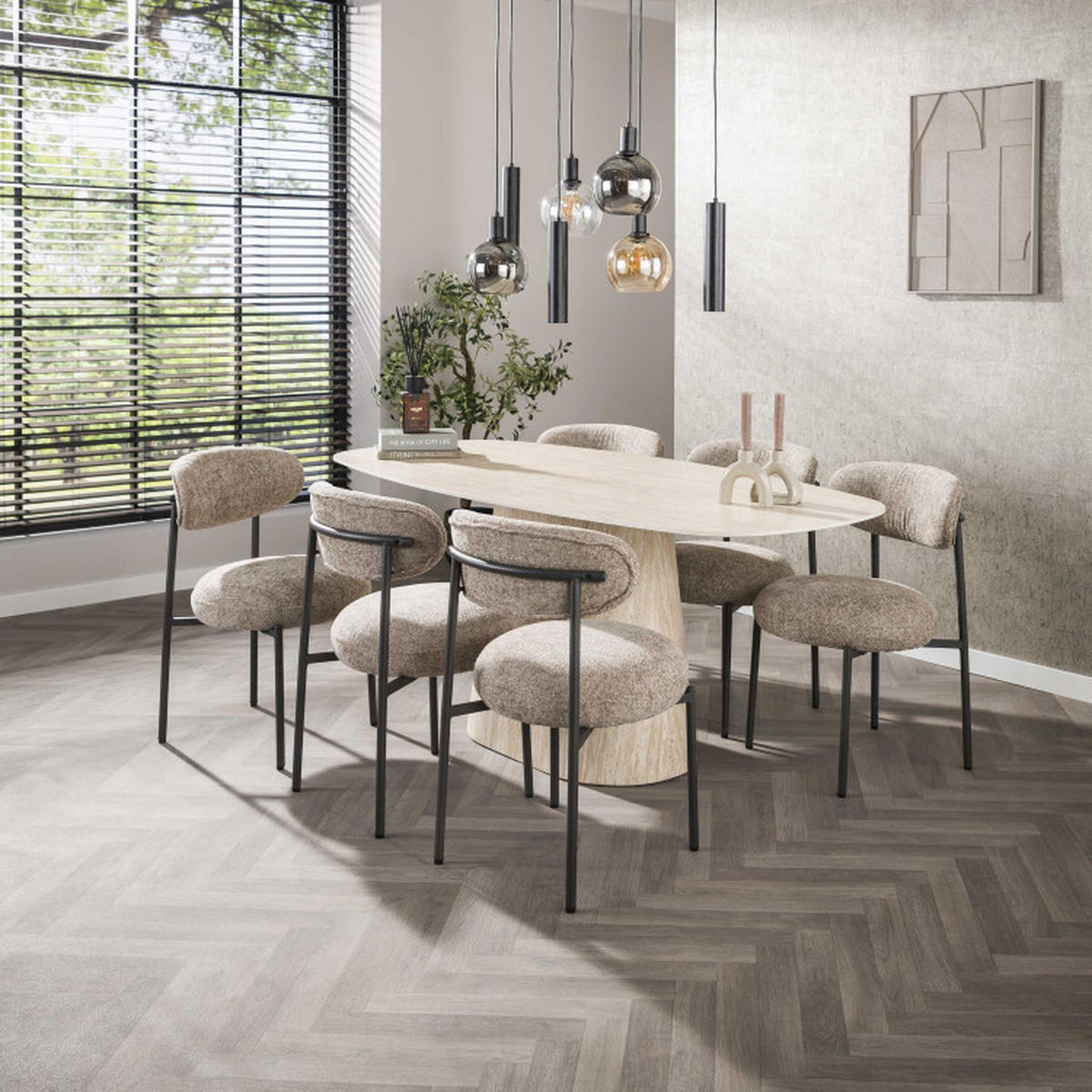 ESSZIMMERTISCH Elio Beige 90/180/76 cm - Beige, Textil (90/180/76cm) - Hoyz Collection