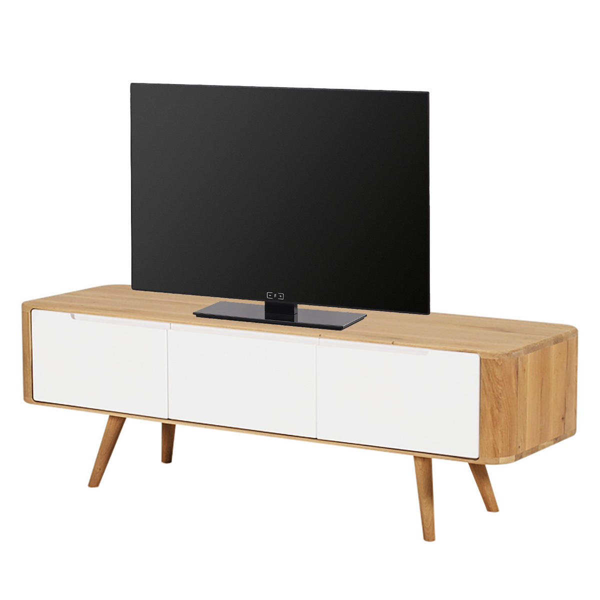 TV-LOWBOARD - Wildeiche teilmassiv - Wildeiche, Holzwerkstoff (135/45/42cm) - home24
