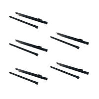 SCHUBLADENFÜHRUNGEN T30, Drop Lock, Länge 500mm, TeilVollauszug, Stahl, Schwarz 5er-set - Schwarz, Metall (16/4/52cm) - EMUCA