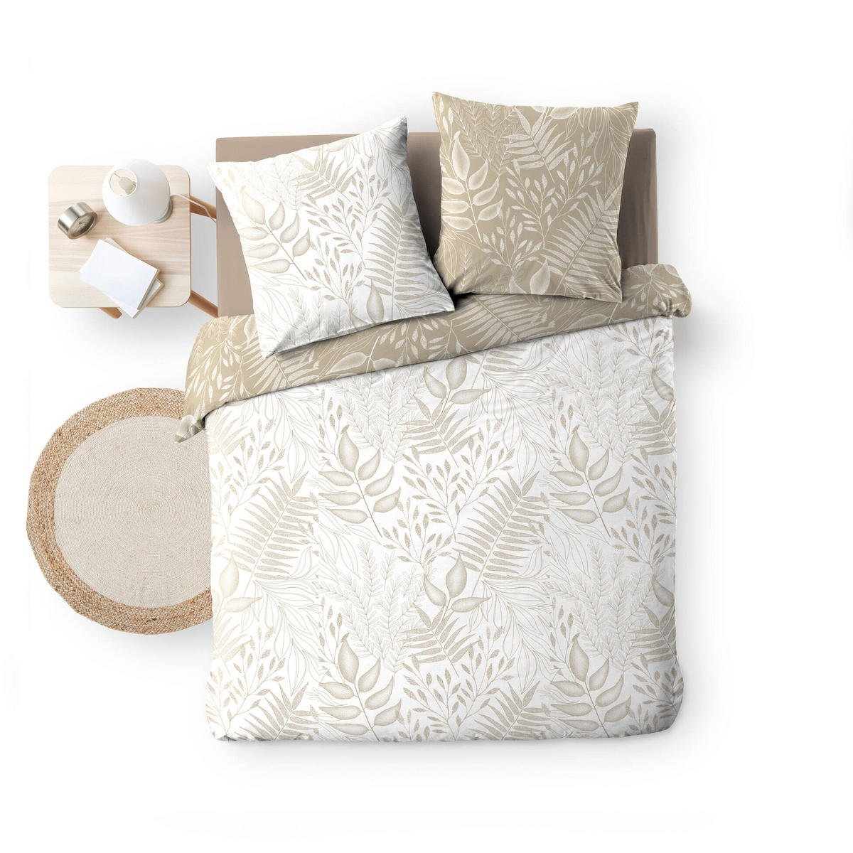 BETTWÄSCHE Cassia 240/220 cm - Beige, Naturmaterialen (220/240cm) - Douceur d´intérieur