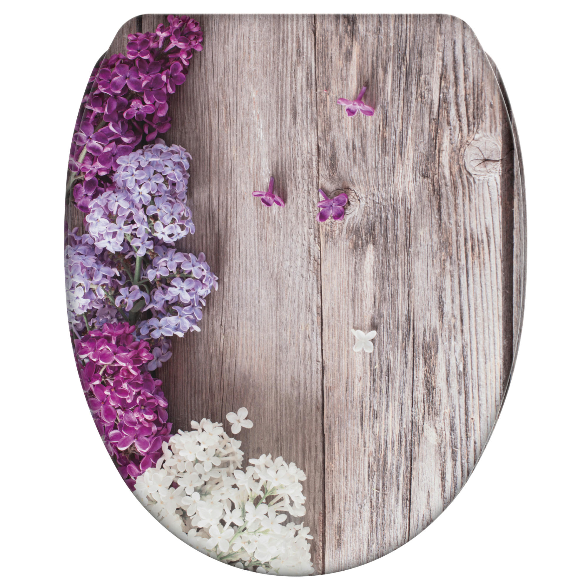 WC-SITZ mit Absenkautomatik & Top Fix Flieder - Violett, Holzwerkstoff (37.7/5.5/48cm) - Sanilo