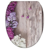 WC-SITZ mit Absenkautomatik & Top Fix Flieder - Violett, Holzwerkstoff (37.7/5.5/48cm) - Sanilo