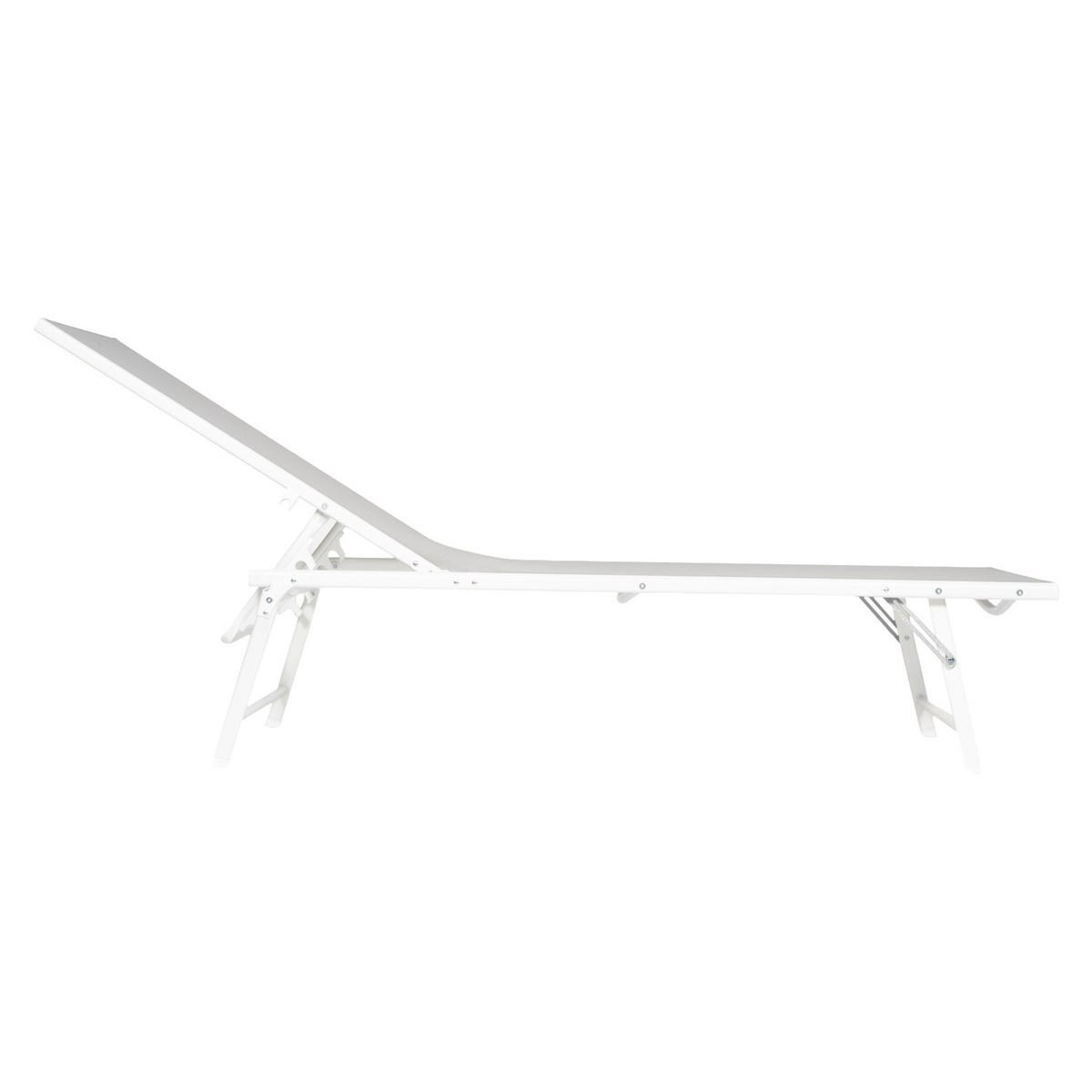 SONNENLIEGEN Sicilia Grau und Weiß 2er-Set - Grau, Kunststoff (54/87.5/182cm) - Happy Garden