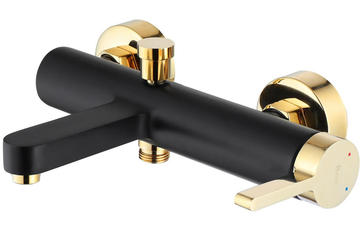 WANNENARMATUR Rea Polo Black Gold - Schwarz, Metall (24/6/18.5cm) - REA