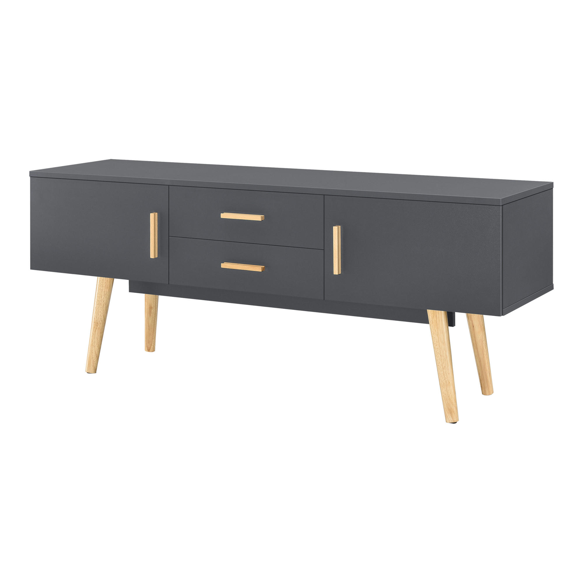 LOWBOARD Alavus - Dunkelgrau, Holz/Holzwerkstoff (140/56/40cm) - [en.casa]