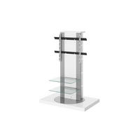 TV RACK rechteckig Weiß Hochglanz Glas 90/125/59 cm - Weiß Hochglanz, Holzwerkstoff (90/125/59cm) - designimpex