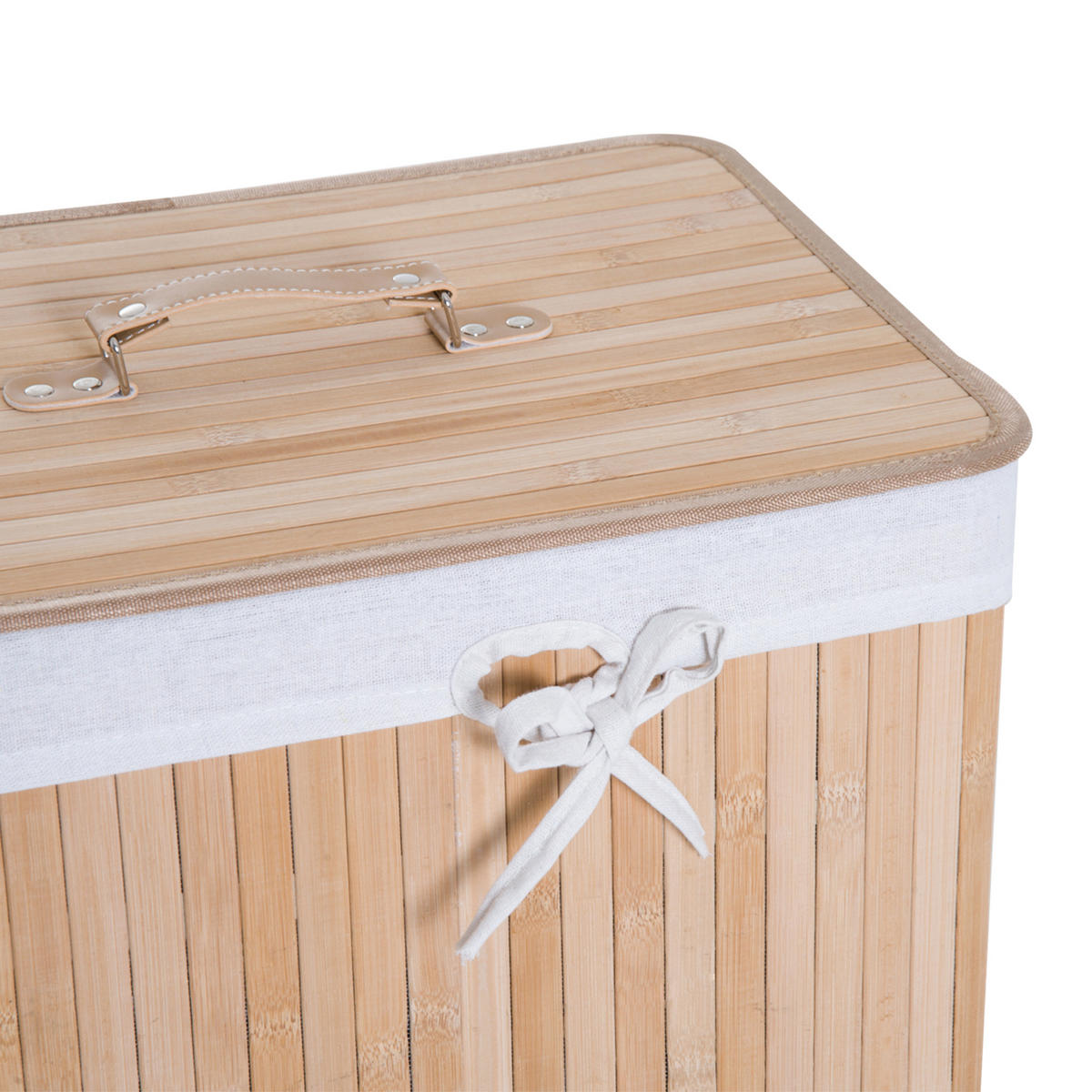 WÄSCHEKORB, Bambus, Natur - Naturfarben, Naturmaterialien (30/60/40cm) - HOMCOM