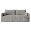 SCHLAFSOFA Pierra Hellgrau hydrophober Samt - Hellgrau/Schwarz, Kunststoff/Textil (215/100/112cm) - Selsey