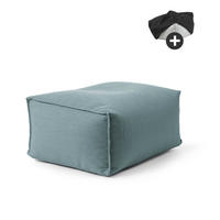 OUTDOOR POUF mit Hülle Der Ruhestifter - Blau, Textil (65/35/55cm) - Mokebo