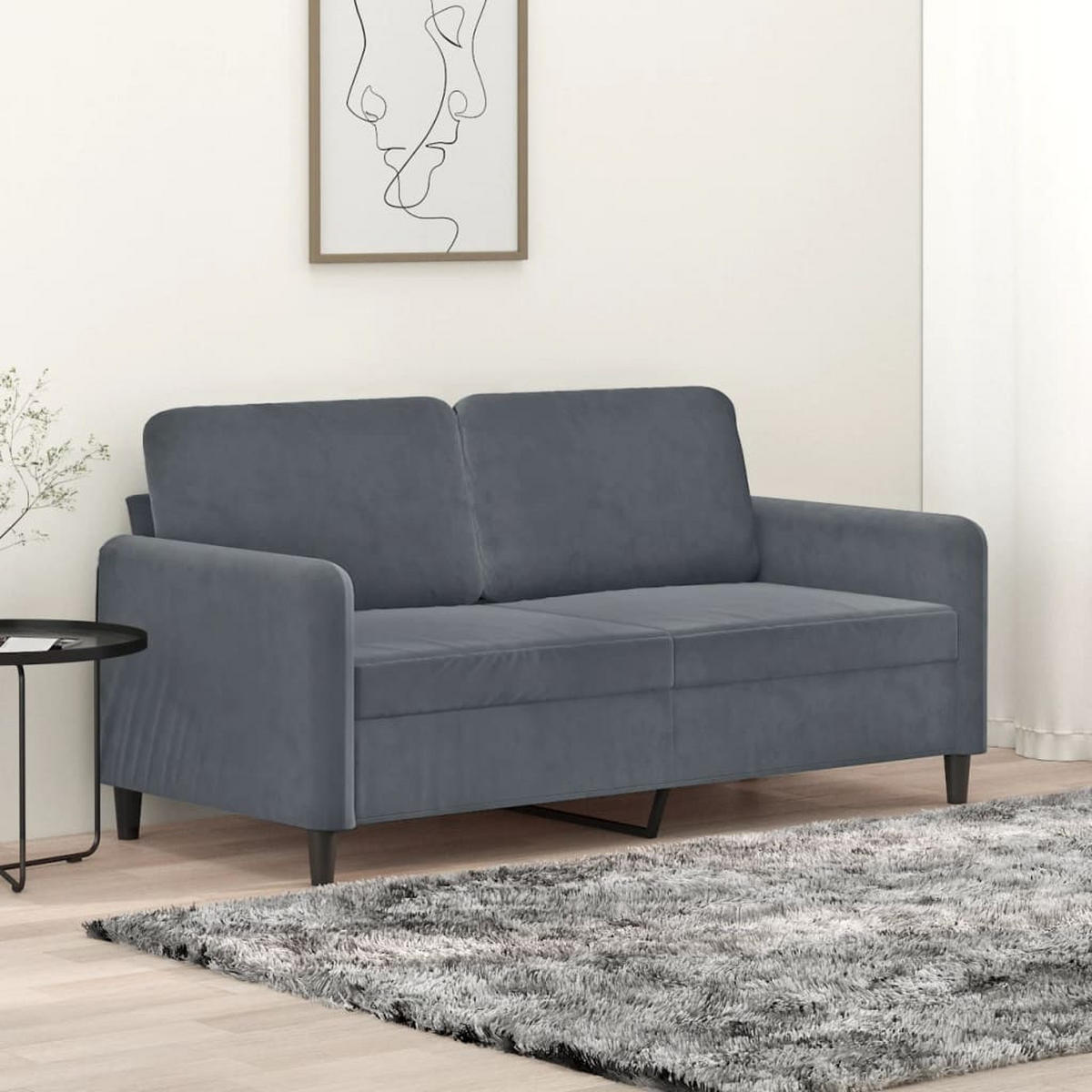 2-SITZER-SOFA Thompson - Grau, Naturmaterialien (158/77/80cm) - Nettlife