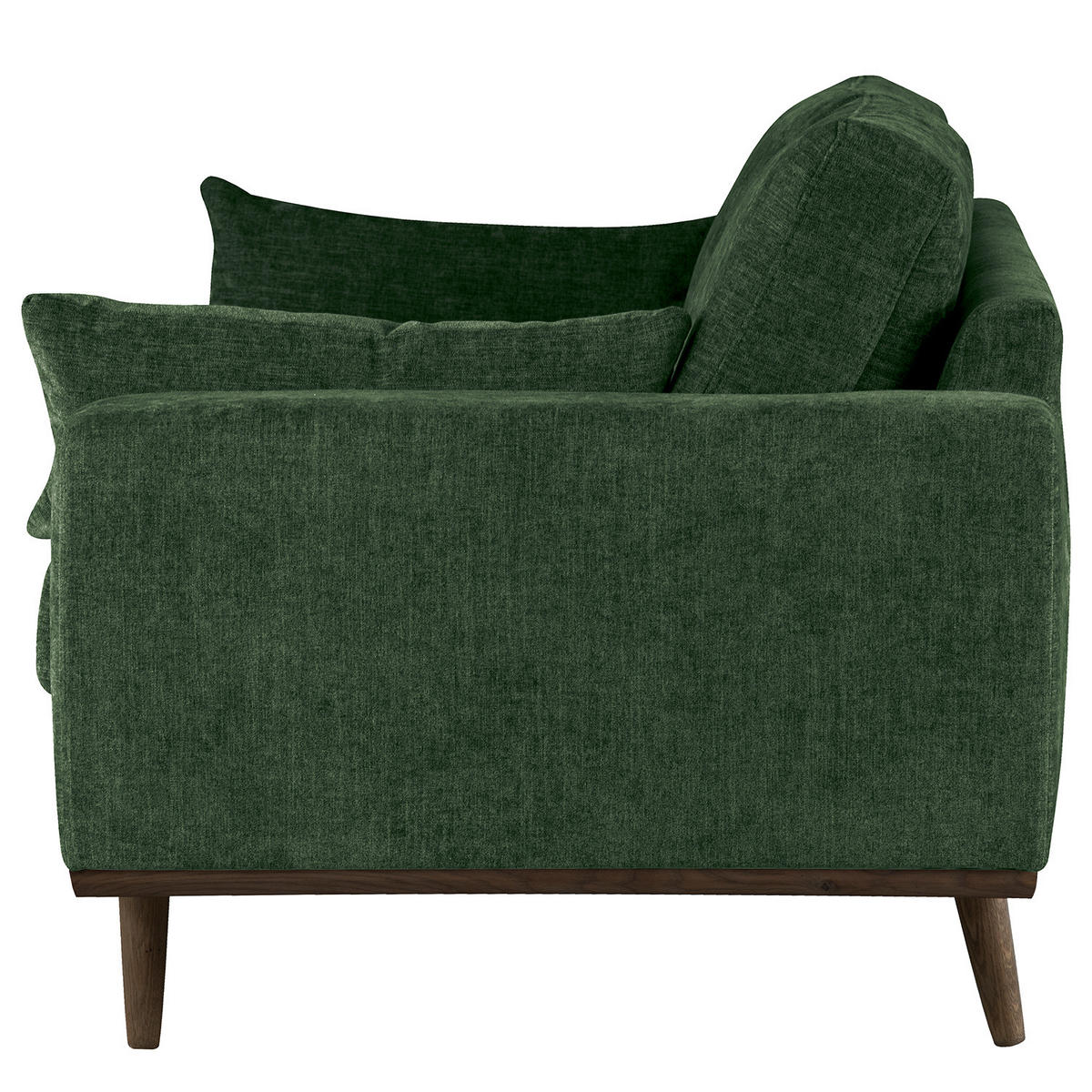 2-SITZER SOFA - Dunkelgrün/Eichefarben, Eichenholz/Textil (197/81/88cm) - home24