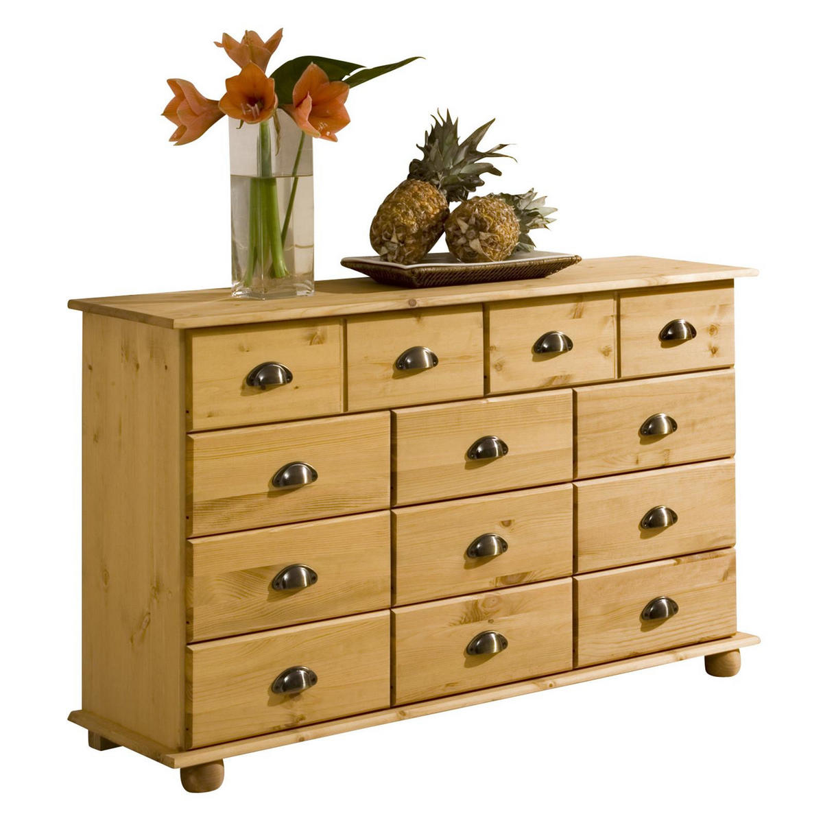 APOTHEKERKOMMODE COLMAR - Kieferfarben, Holz (117/73/35cm) - IDIMEX
