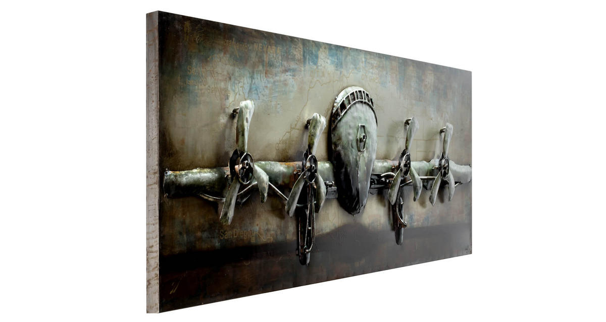 METALLBILD Beige 144/44 cm - Beige, Metall (7.6/44cm) - KUNSTLOFT
