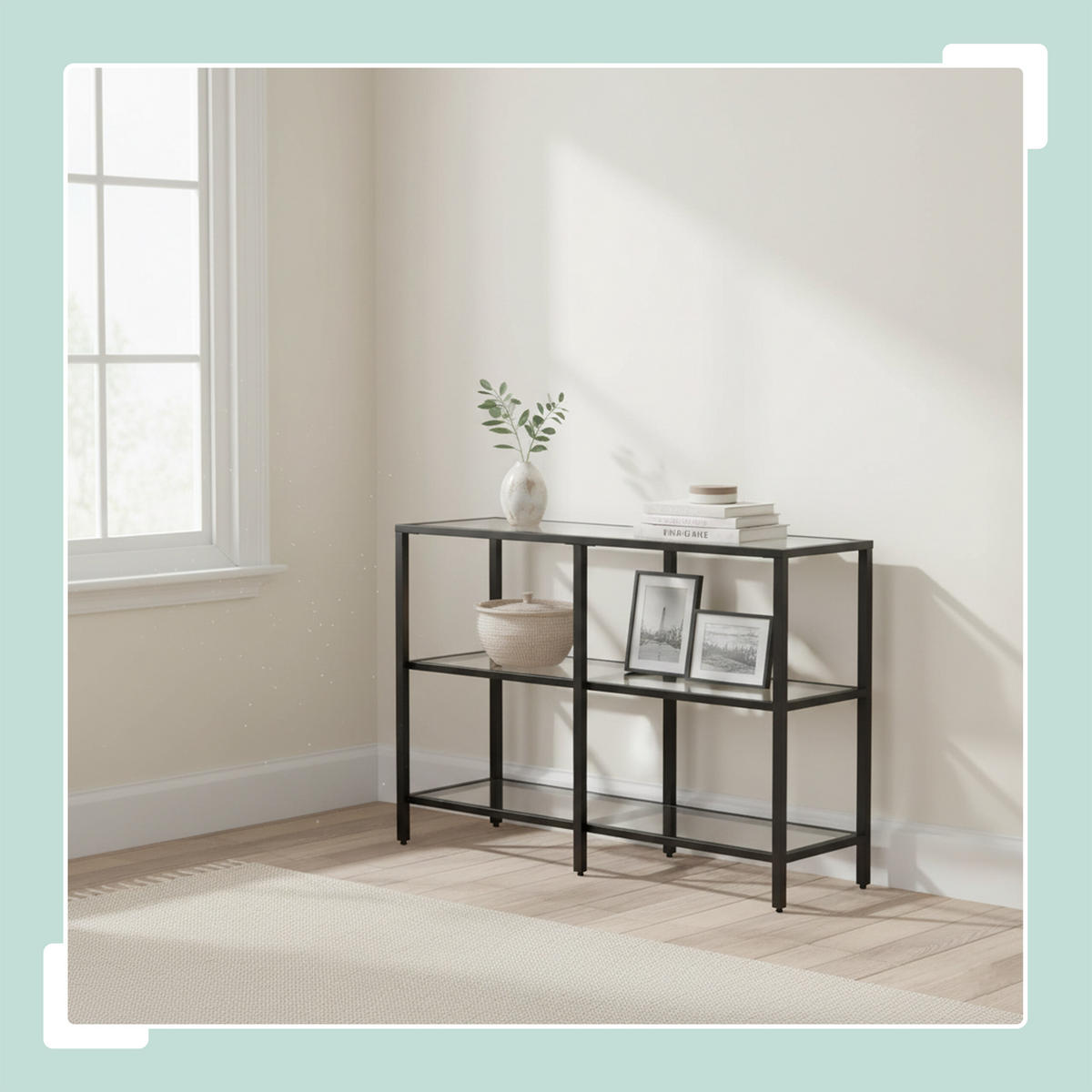 KONSOLENTISCH - Multicolor, Glas/Metall (30/100/73cm) - Relaxdays