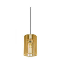 PENDELLEUCHTE WUD Natur-hell - Hellbraun, Holz (12.5/12.5/38cm) - SLV
