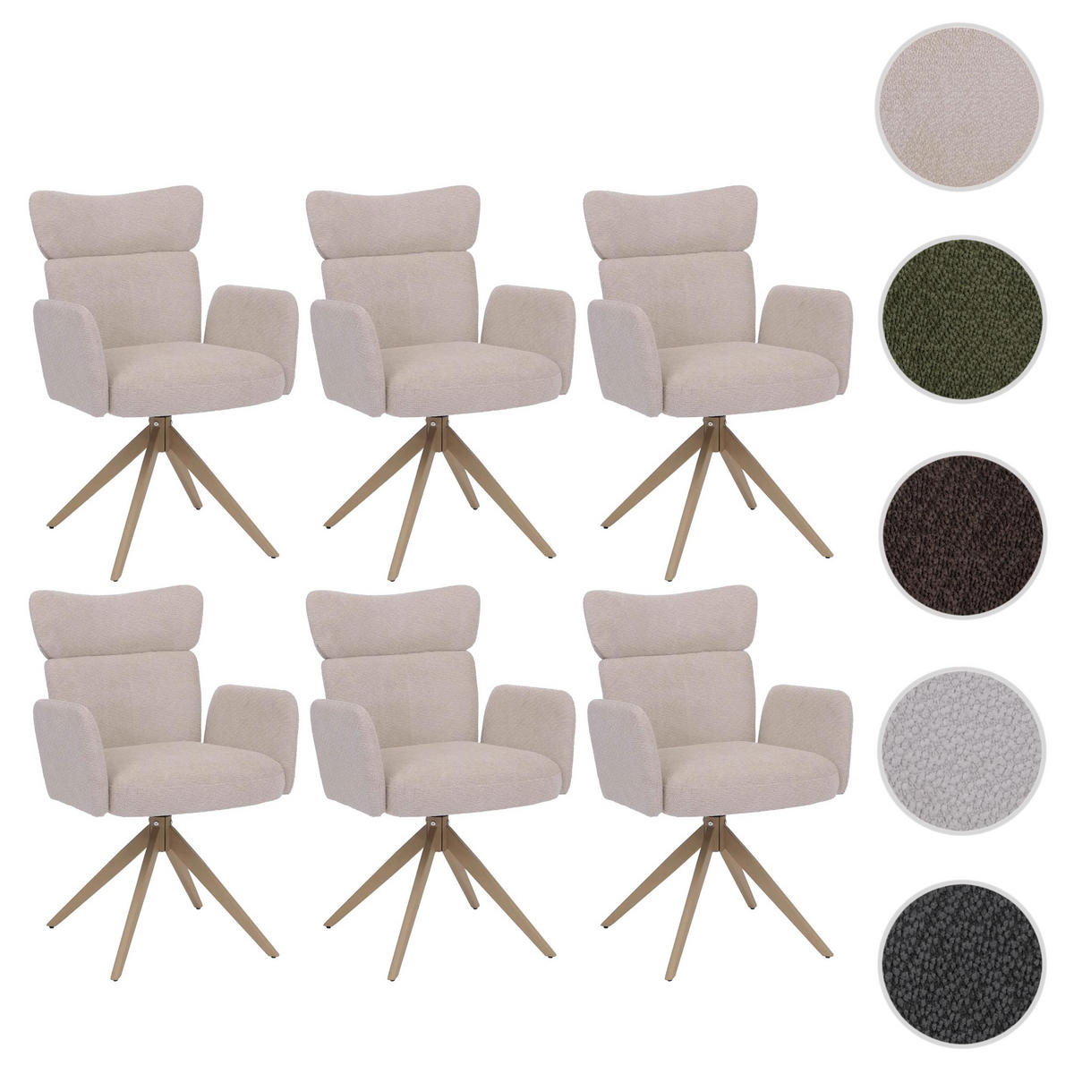 JÍDELNÍ ŽIDLE Béžová - béžová, textil (63/92/58cm) - MCW