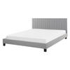 POLSTERBETT 140/200cm Hellgrau Poitiers - Hellgrau, Textil (140/200cm) - Beliani