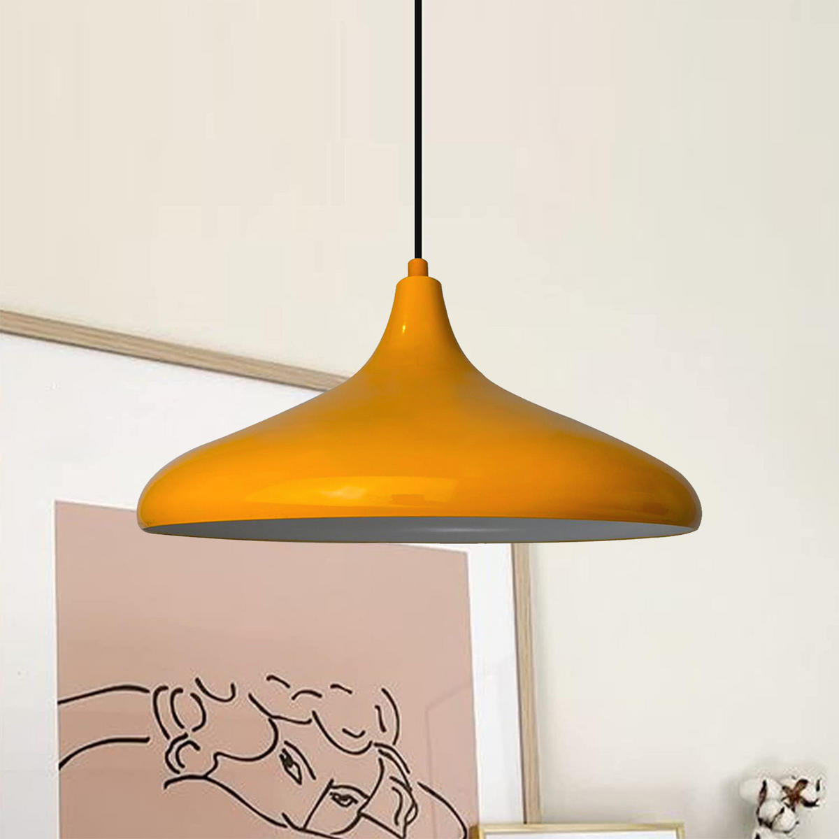 PENDELLEUCHTE Champion 35/20 - Gelb, Metall (35/20cm) - Bamyum