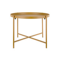 BEISTELLTISCH Meseta Gelb 50/50/38.5 cm - Gelb, Metall (50/50/38.5cm) - Leitmotiv