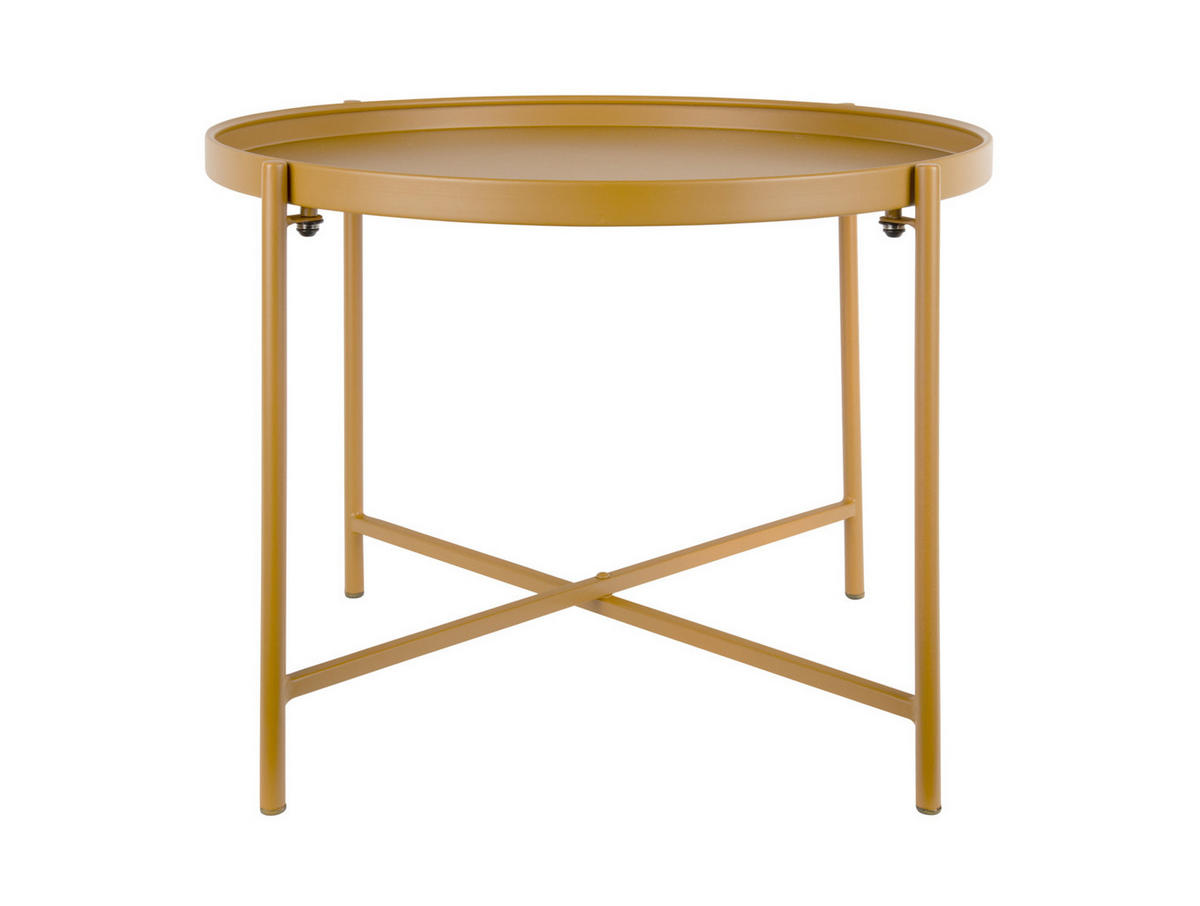 BEISTELLTISCH Meseta Gelb 50/50/38.5 cm - Gelb, Metall (50/50/38.5cm) - Leitmotiv