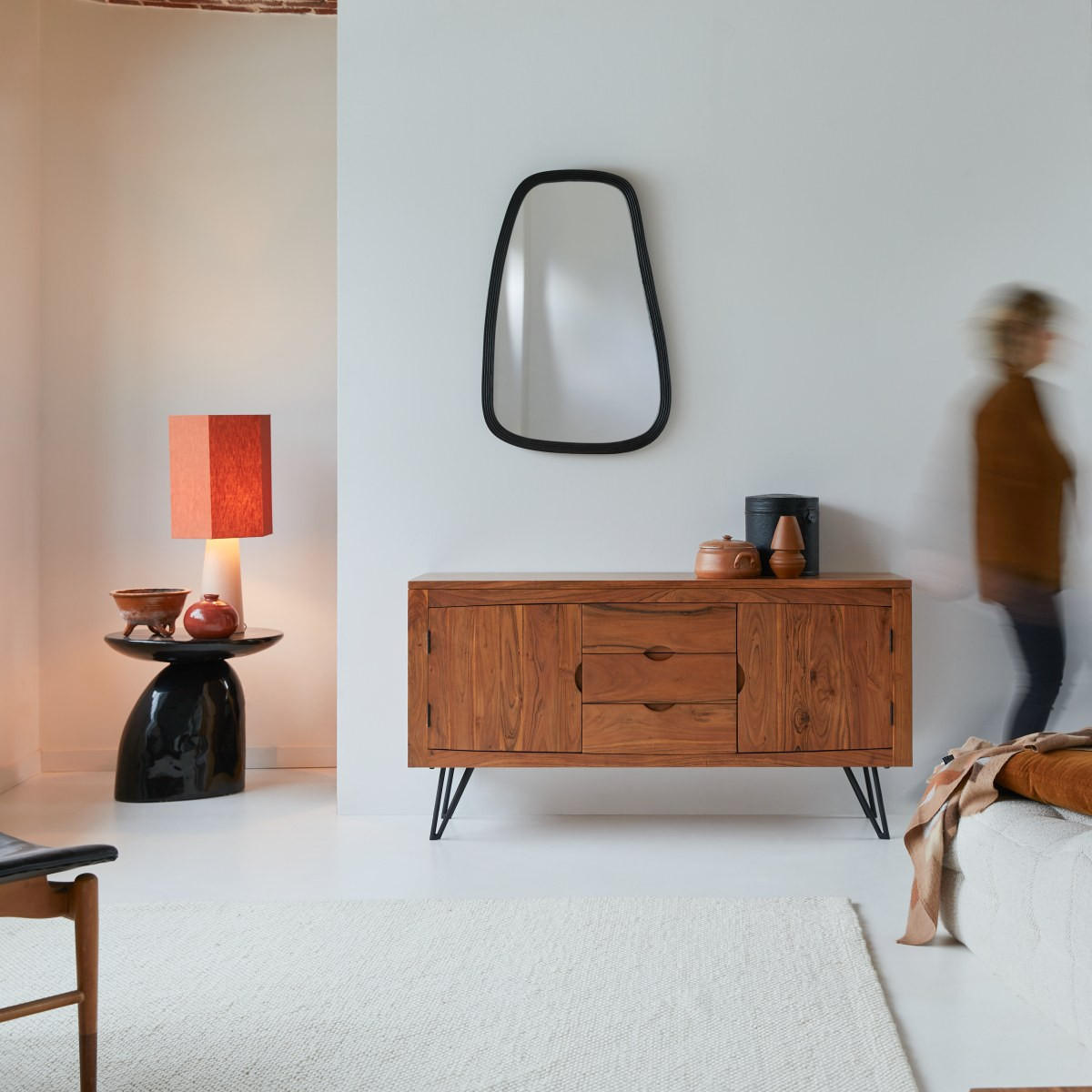 SIDEBOARD Bonnie Braun aus Akazie - Braun, Holz (150/77/45cm) - Tikamoon