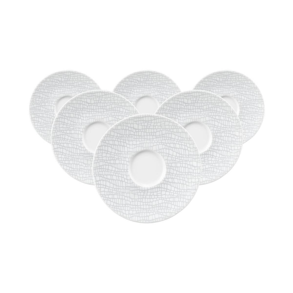 UNTERTASSEN Life Fashion Elegant Grey ø 13,5 cm 6er Set - Grau, Keramik (13.5cm) - Seltmann Weiden