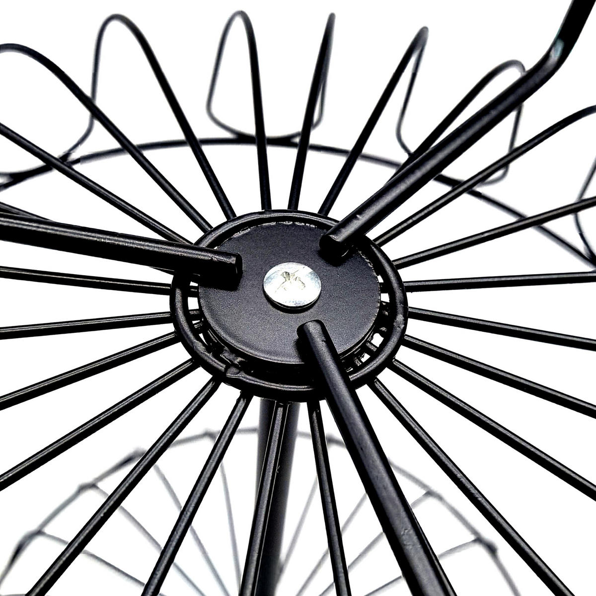 OBSTKORB-ETAGERE - Schwarz, Metall (28/43cm) - Relaxdays