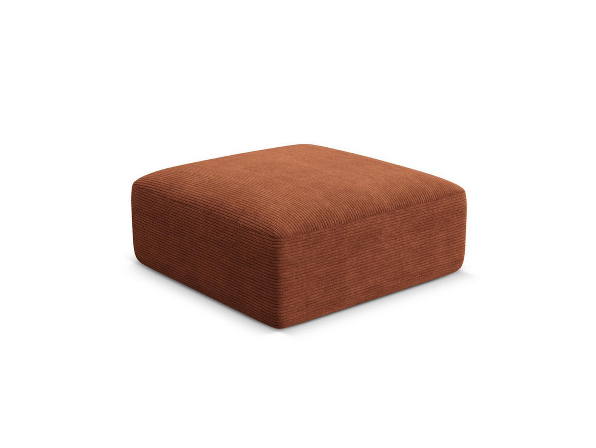 POUF Campi aus Cord terrakotta - Terracotta, Textil (90/40/90cm) - Cosmopolitan Design