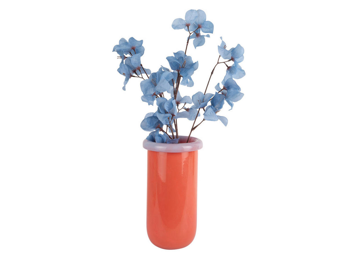 VASE Plegado M Orange 14/14/25.3 cm - Orange, Glas (25.3cm) - Present Time
