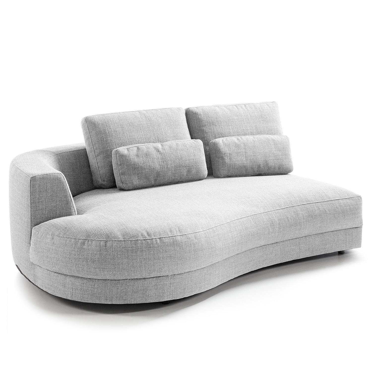 MODULLONGCHAIR - Hellgrau, Textil (194/80/145cm) - home24