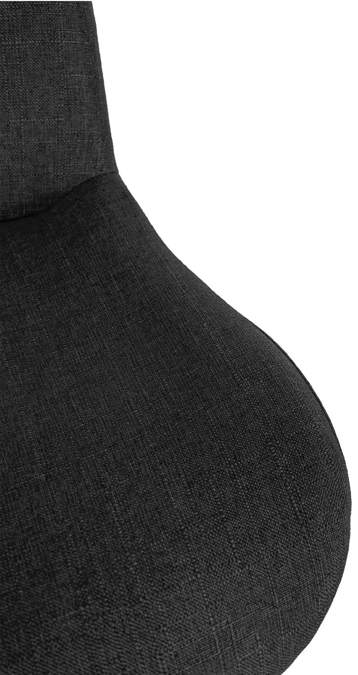 BARHOCKER 2er Set Salomon Chrom Stoff schwarz - Chromfarben/Schwarz, Textil/Metall (50/106/52cm) - TPFLiving